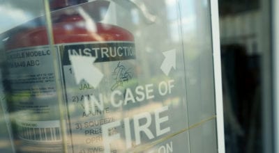 Decorative shot of fire extinguisher