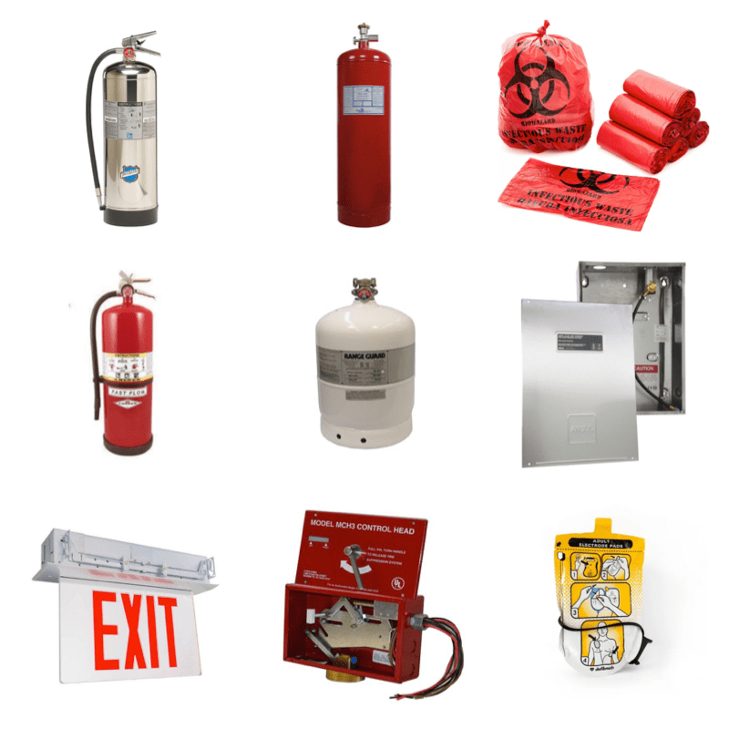 Total Fire Protection Fire Safety Equipment Clearance Products (grid)