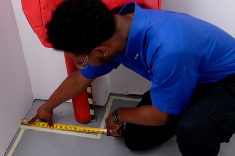 installing photoluminiscent